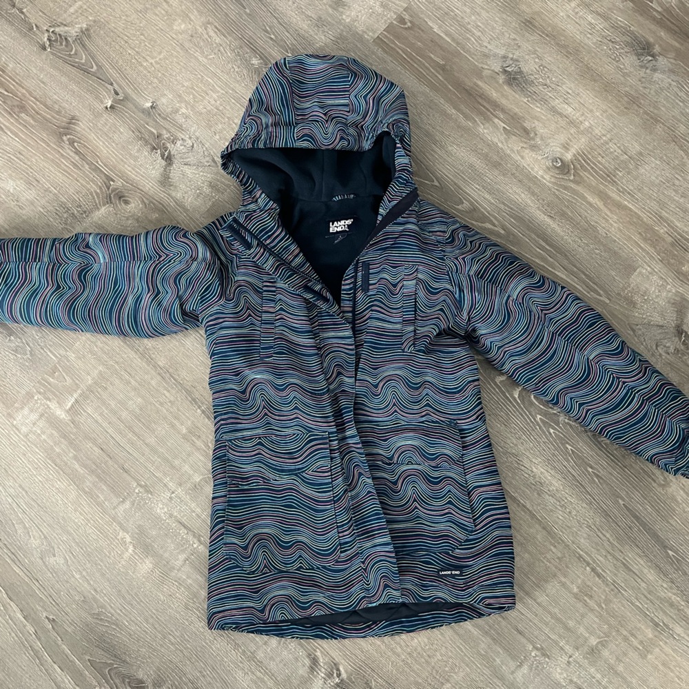 Lands' End Kids Jacket - Multicolor Wave Pattern